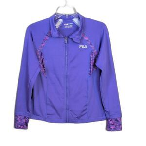 FILA Sport Running Purple Athletic Full Zip Jacket Women's L